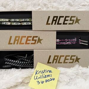 Golden Goose Star Pattern Shoelaces 3 sets sold as $75 each or together for $200